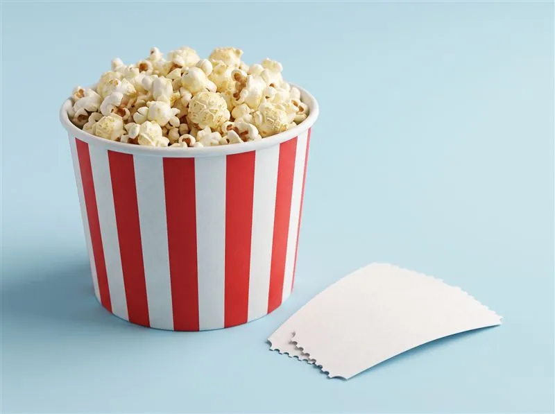 balde de pororó y entradas de cine